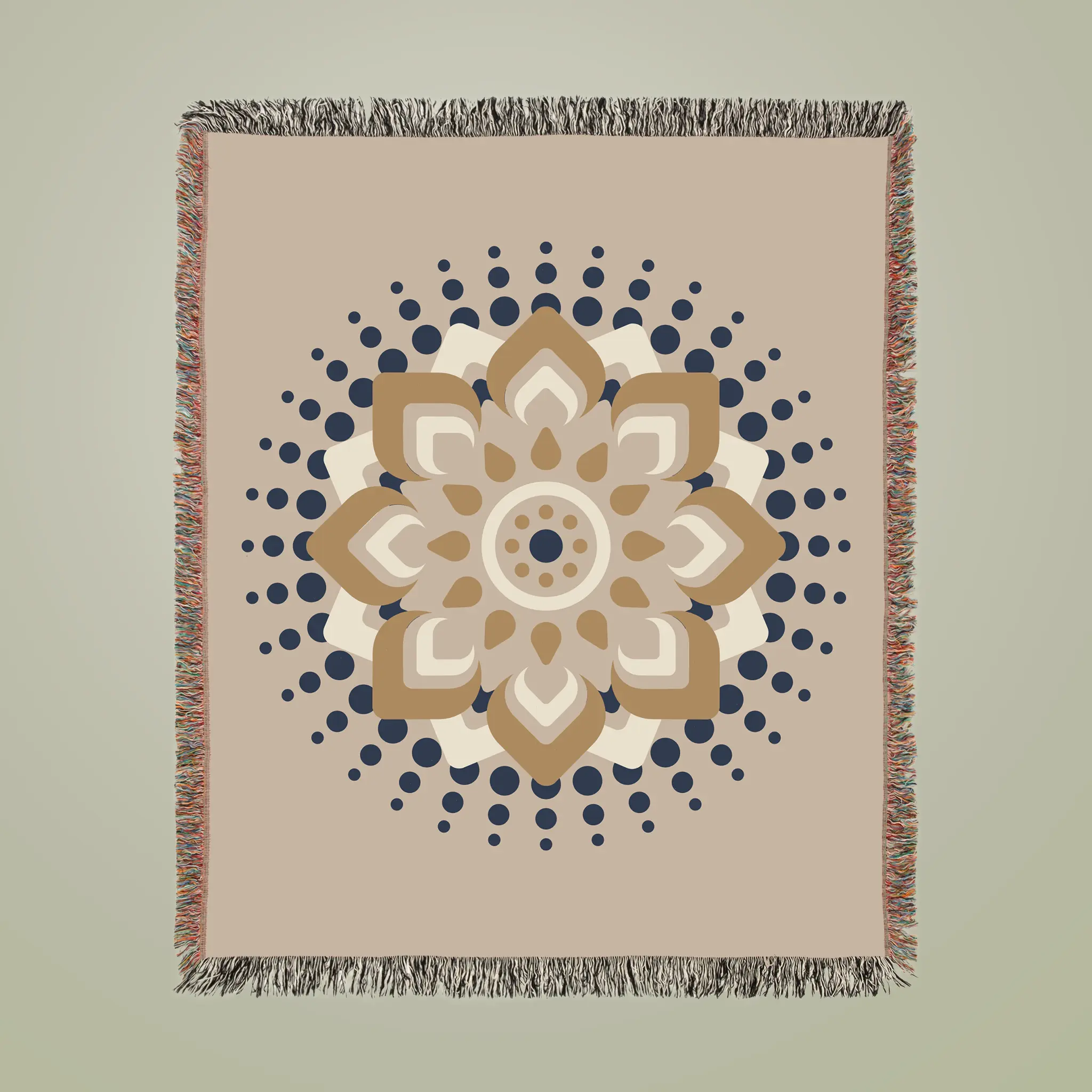 Muslim Woven Blanket, Islamic Geometric Pattern Home Decor Tapestry, Muslim Prayer Mat, Eid Gift, Ramadan Decoration, Boho Throw Blanket