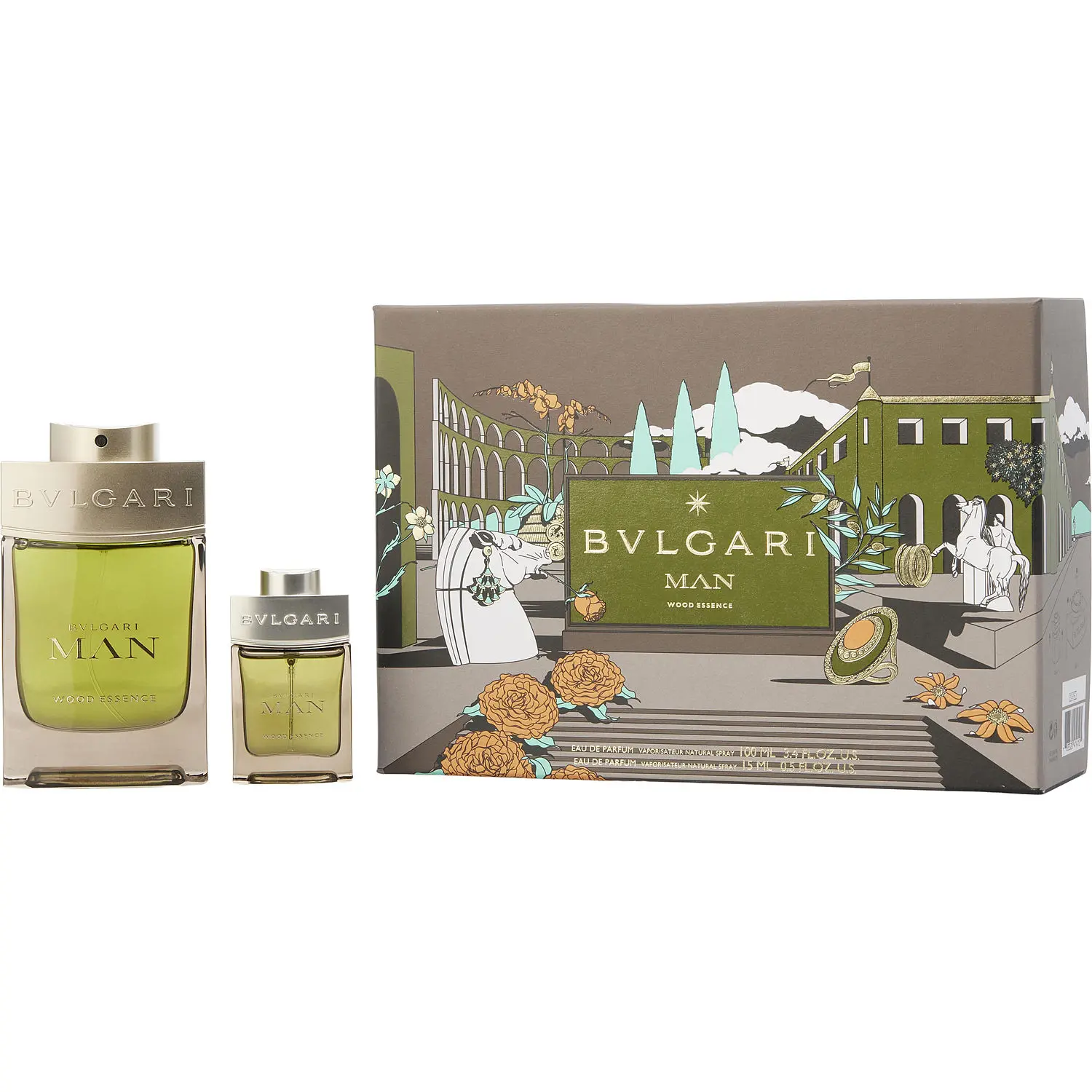 Bvlgari Man Wood Essence Set-Eau De Parfum Spray 3.4 Oz & Eau De Parfum Spray 0.5 Oz For Men Bvlgari Man Wood Essence Set-Eau De Parfum Spray 3.4 Oz & Eau De Parfum Spray 0.5 Oz For Men