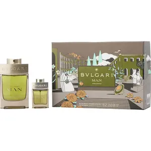 Bvlgari Man Wood Essence Set-Eau De Parfum Spray 3.4 Oz & Eau De Parfum Spray 0.5 Oz For Men