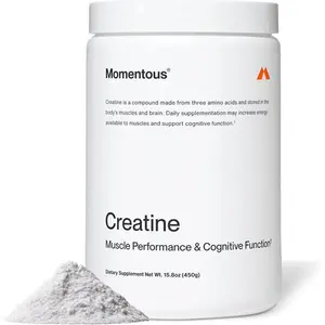 Momentous Creatine Monohydrate Powder - Creatine Powder - Supports Strength, Lean Muscle, & Recovery for Men & Women - NSF Certified for Sport - 5 g per Serving - 90 Servings