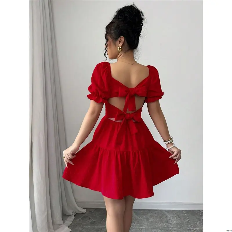 Swiss tie dot dress - TikTok Shop Swiss tie dot dress - TikTok Shop