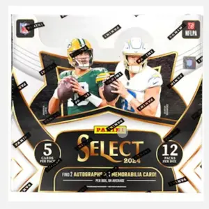 Panini Select 2024 Hobby Box Break - 12 Packs with 5 Cards Each - Includes Autograph & Memorabilia Cards - NFLPA Certified - PYT (3) Edition