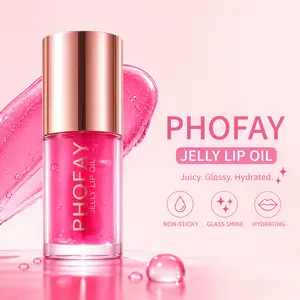 PHOFAY Fruity Glass Lip Tint – Non-Sticky Glossy Lip Stain, Vegan K-Beauty Lip Tint for Juicy Glass Lips | Summer Makeup