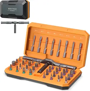 Upgraded 42 in 1   Set,  DIY Ratchet  Set, Multi Bit  Drive with 40 count  Bits, Portable Repair Tool Kit for , , Repairs
