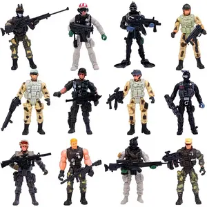 12 Piece Special Action Toy Soldiers Set, Military Toy Kit with Equipment, Perfect Gift for Birthdays, Easter, Christmas