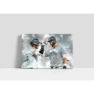 Aaron Judge Cody Bellinger Poster New York Yankees Wall Art Baseball Canvas MLB Player Framed Canvas Print Home Decor S151