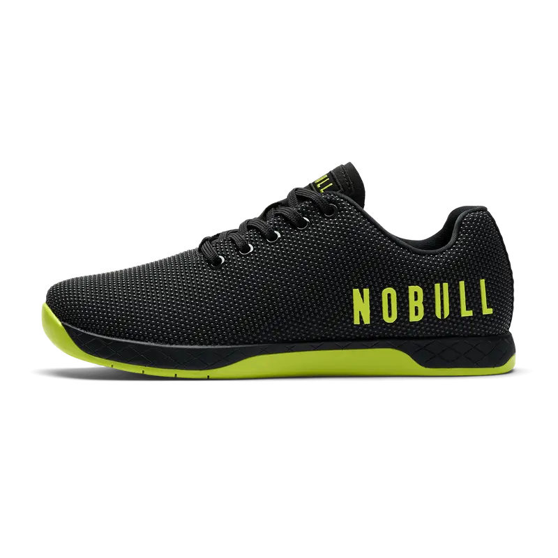 NOBULL Men's Outwork Shoe in Jet Black Zest - OG Strength Training Shoe, Durable Gym Trainer, Lifting Sneaker