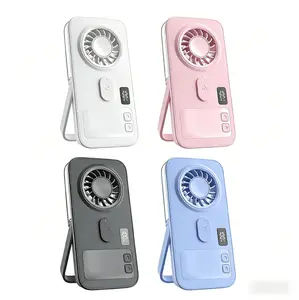 Misting Fan Portable - Handheld Turbo Fan with Mist, Spray Water Mister Fans, 2000mAh Rechargeable, 5-Speeds, Personal Gifts for Women Beach Travel Outdoor - White