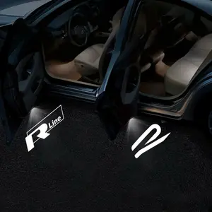 LED Car Door Projector Lights 2PCS ABS - Fits Volkswagen VW GTI Golf 5 6 7 Mk4 Mk5 Mk6 Polo Passat B5 B6 B7 Scirocco Jetta Tiguan CC Touareg Beetle Rline R Touran Bora, Bright Illumination, Durable, No Drilling, Led Step Lights