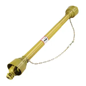 GARVEE Versatile PTO Shaft 1 3/8" Drive Shaft with Round Ends, Available in 6 Spline End for Tractors, Brush Cutters, Finish Mowers, and Rotary Cutters, Adjustable Length from 39"-61", Durable Yellow Design