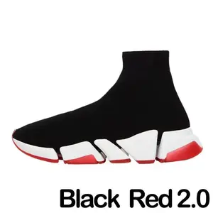 luxury Speed sock soft knitting boots Men's and Women's designer Casual Classic Soft Bottom knitting Socks sneakers with painted writing slip-on and lace-up soft socks boots v2.0