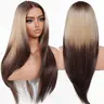 BrownBomb 26in T-Lace Frontal Synthetic Wig for Women - Glueless, Pre-Cut, Pre-Plucked, Face-Framing, Perfect Middle Part, Heat-Resistant Fiber, Realistic, Affordable, Wear and Go, for Daily Wear, Birthday, Lace Frontal Wig,sohochic