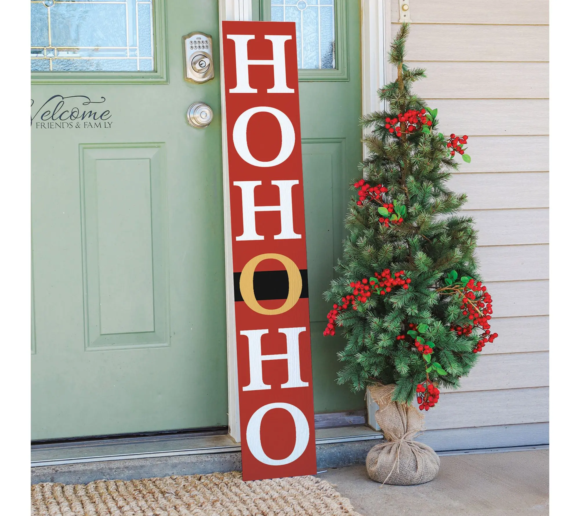 Sincere Surroundings 47" Santa Belt Ho Ho Ho Porch Board