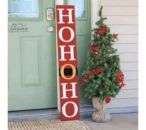 Sincere Surroundings 47" Santa Belt Ho Ho Ho Porch Board