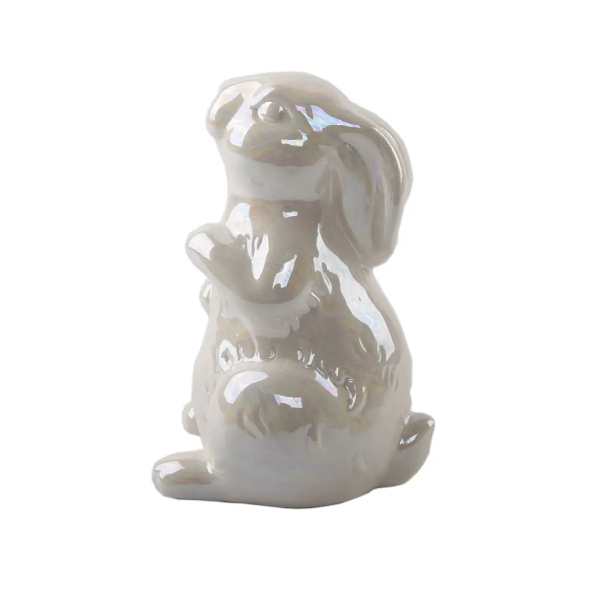 7.25' Pearl Ceramic Bunny