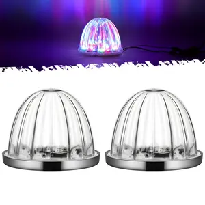Partsam Multi-color 12LED Watermelon Lights with Stainless Steel Bezel 2pcs