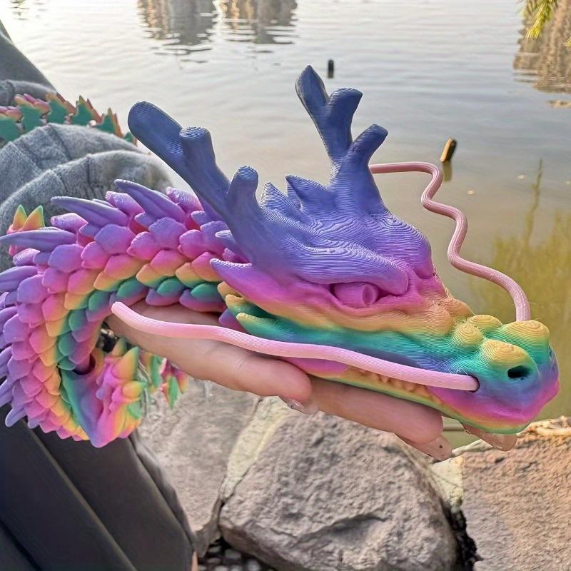 3D Printed Dragon Model, 1 Count Creative Desktop Decoration, Dragon Model Ornament, 3d printed fidget toys,Office Desktop Decoration, Perfect Holiday Gift Christmas,white elephant gift,christmas hauls