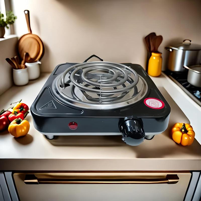 Electric Gas Stove with Strong Fire Burner Head Compact Portable Heating Block for Apartment Kitchen Indoor RV Use