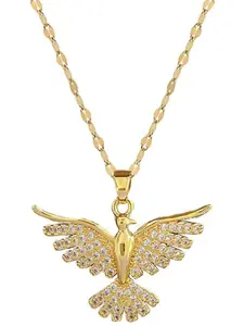 Phoenix Design Pendant Necklace for Women, Fashion Jewelry for Party, Daily Clothing Decor, Trendy All-match & Exquisite Jewelry for Birthday Gift, Modern Versatile Accessories
