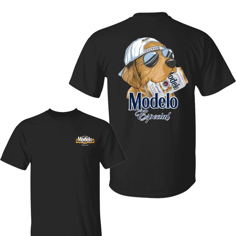 Modelo Hunting Golden Dog Shirt , Modelo Shirt, Hunting T-Shirt, Unisex Classic Cotton Tee With 2 Side Graphic Print in All Size, For Men, For Women