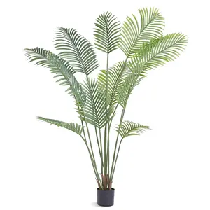 【Spotlight Day】VEVOR 6 FT Elegant Artificial Palm Tree, Secure PE Material, Anti-Tip Protection, Low-Maintenance Lifelike Faux Plant for Home Office Decor, Indoor Outdoor Decorative Fruit, Elegant Artificial Plants