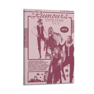 Fleetwood Mac Rumours Poster for Bedroom Aesthetic Canvas Wall Art Living Room Posters Painting Picture Print Modern Family Decor Artist Bathroom Poster