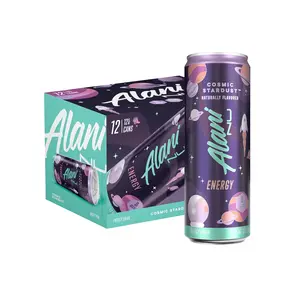 Alani Cosmic Stardust Energy Drink (12-Pack, 12oz) – Organic Beverage, Sugar-Free, Low-Calorie, Naturally Flavored Sport Drink with B-Vitamins & Biotin, Alani Energy Drink