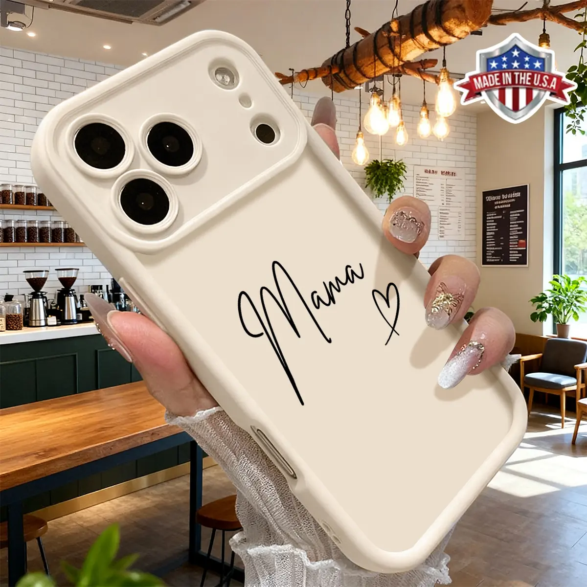 Minimalist Mama Script Aesthetic Smartphone Casing for iPhone 17 16 15 14 Pro Max 13 12 11 XR XS Plus - Air Slim, Shockproof, Anti-Drop, Lightweight TPU Cover for Cellphone Protection & Mobile Accessories