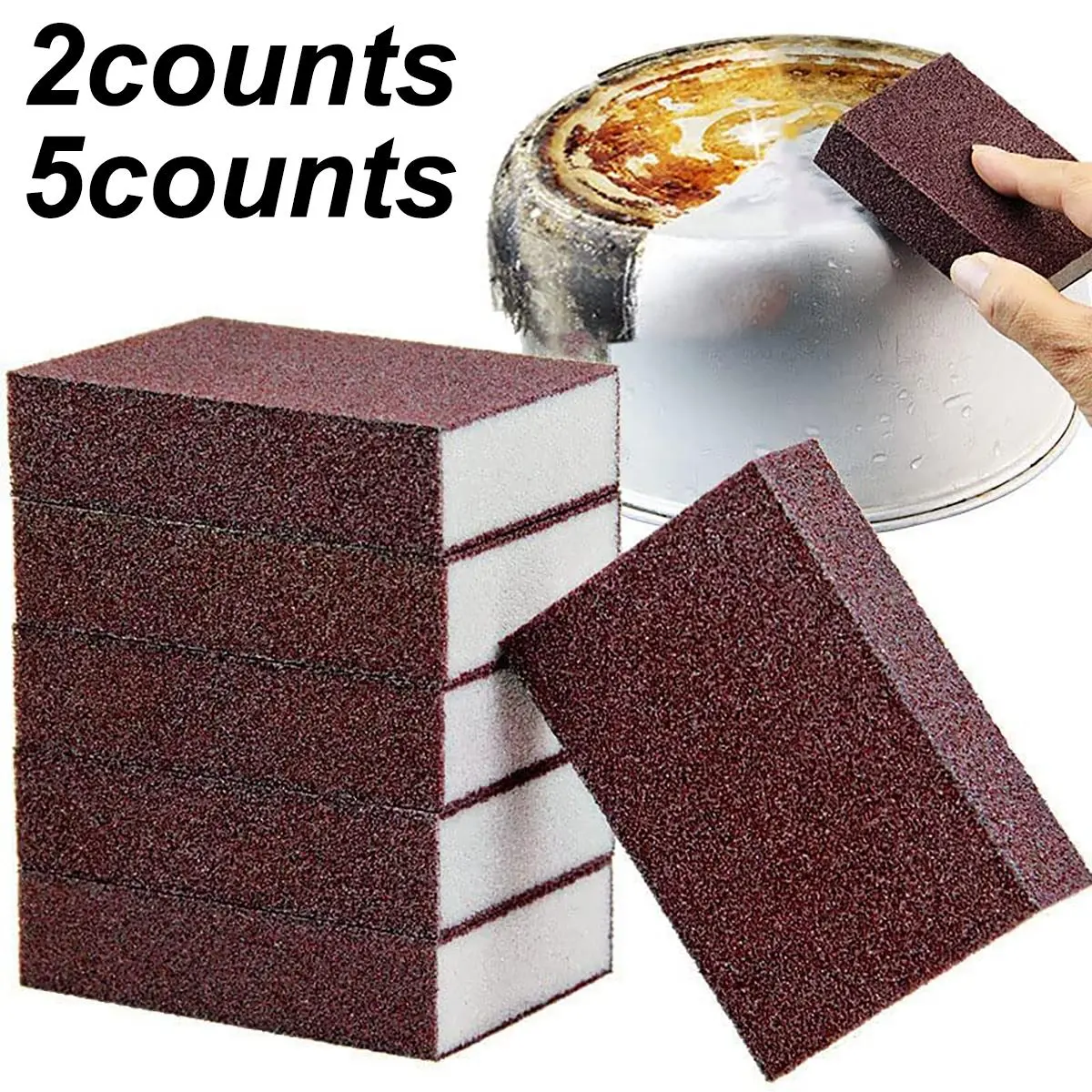 Kitchen Pot Cleaning Sponge, Rust Removal Cleaning Sponge, Household Kitchen Cleaning Tools, 2024 Fall Home Kitchen Accessories for 2024, Kitchen Gadgets, Kitchen Cleaning Supplies, Square Sponge, Scrubber Sponge