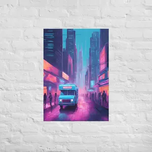 Hacker Snacks Food Truck 12 Matte Paper Poster