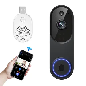 Wireless Smart Doorbell Camera With Free Chime, AI Human Detection, Instant Alert, Live Image, Two-Way Audio, 2.4G WiFi Camera, Security Outdoor Camera, Night Vision, 100% Wire-Free, Cloud Storage, Battery Powered Camera, Wireless Video Doorbell