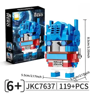Boxed Children's Educational Assembling Building Blocks with Small Particles - Mini Optimus & Mini Bumblebee (Mech Series)