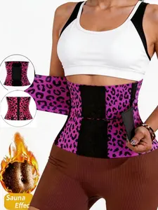 Women's Sports Abdominal Support Belt  Waist-Slimming & Body-Shaping Corset  Moisture-Wicking, Breathable, and Comfortable Waist Trainer  High-Waisted Body-Shaping Waist Cincher  Women's Leopard Print Waist Belt   Comfortable Lingerie Accessory