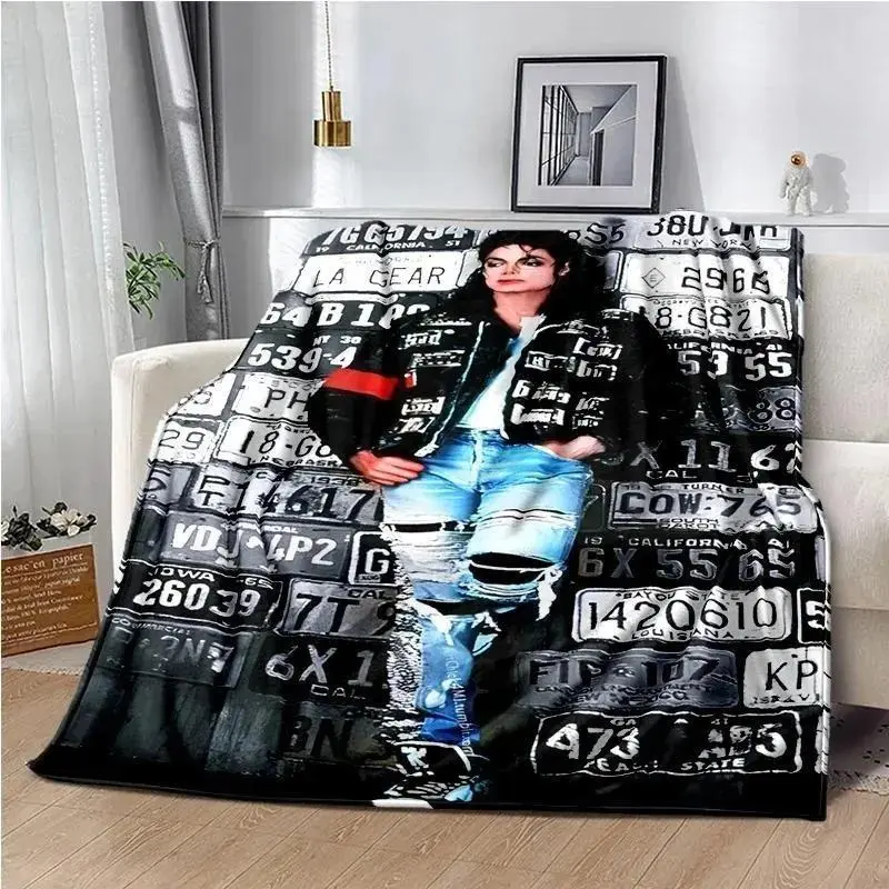 Michael Jackson Super Soft High-Quality Flannel Throw Blanket - Premium Material Home Item for Bedding, Couch, Travel, Ideal Gift for Family, Friends on Mother's Day, Valentine's Day, Birthday, Christmas, Home Items