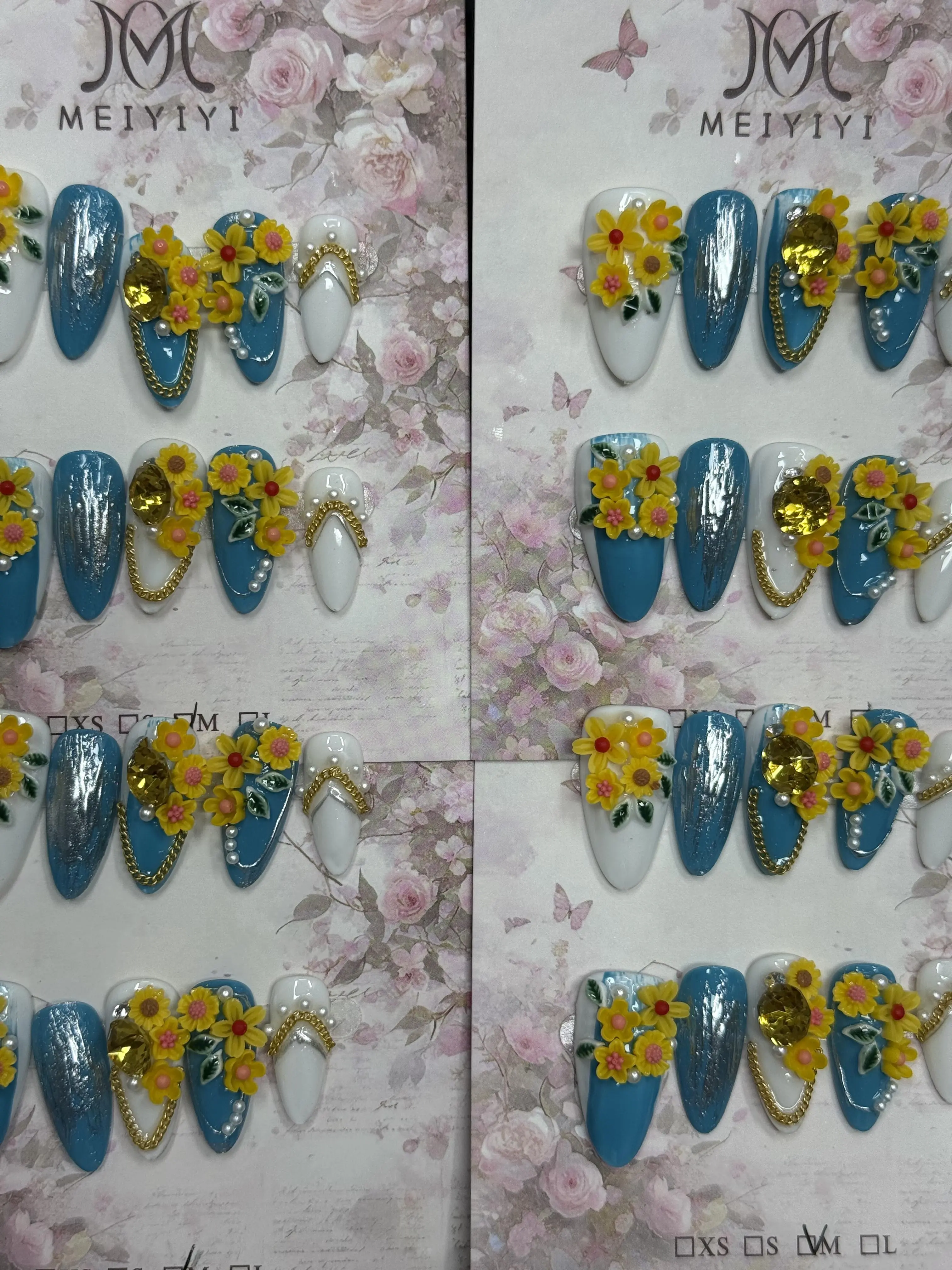 Lucy(9341)gc.Sunflower nails
