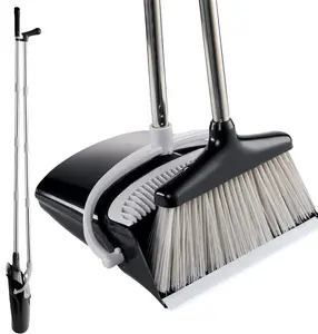 Broom & Dustpan Cleaning Combo for Indoor/Outdoor Use – Perfect for Pet Owners, Small Spaces, and Quick Cleanups!