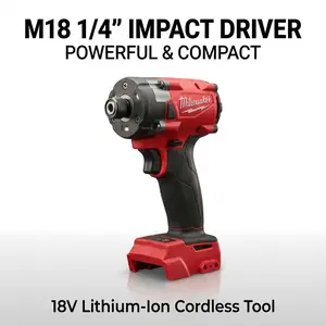 Milwaukee M18 FID3 Cordless Impact Driver With Battery Charger Automotive Tools For Mechanics High Speed Compact Design