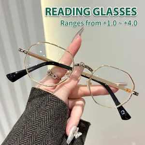 Luxury Gold Metal Frame Blue Light Blocking Reading Glasses, Unisex, Multiple Colors, Daily & Business Use, Perfect Gift, Reading Eyeglasses
