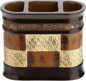 Zahari Home Stylish Tooth Brush Holder Modern Classic Luxury Decor Animal Print Western Design Toothbrush Holder