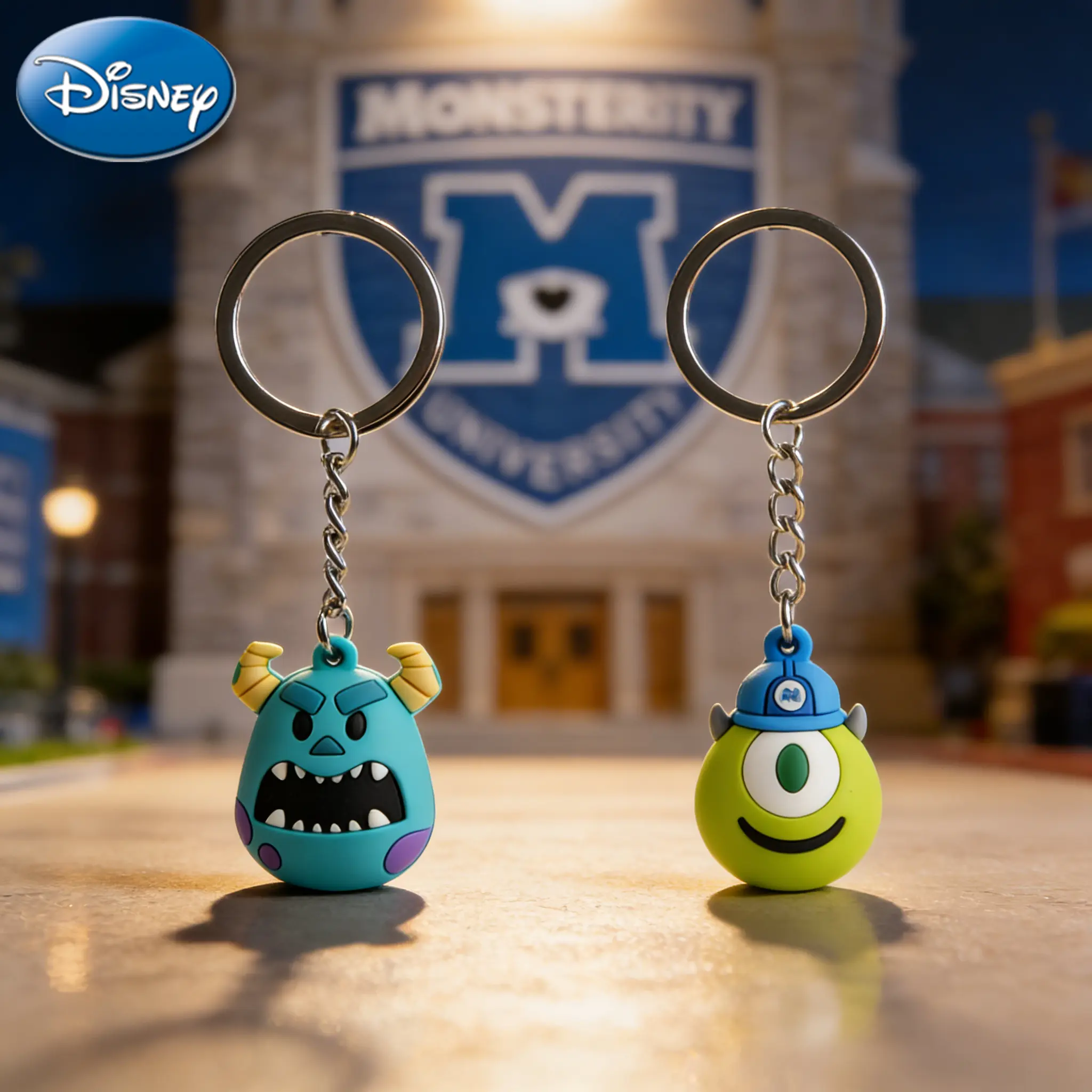 Disney Monster at Work Sphere Keyring 1PC Official Licensed PVC Material Durable Everyday Use Wonderful Gift for Fans Authentic Quality Mike Sulley