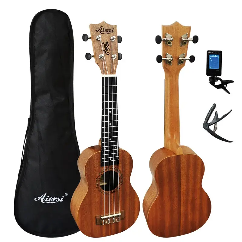 Aiersi 4 String Mahogany  Mini Guitar/Ukulele -21 Inch