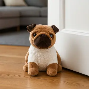 Evideco French Home Goods Cute Pug Door Stopper 2.3 lb Weighted Decorative Dog Heavy-Duty Door and Wall Protector Functional for Home Office