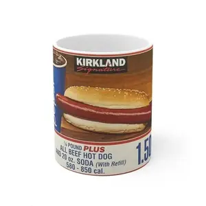 Costco Hot Dog Ceramic Mug Coffee 11Oz And 15Oz