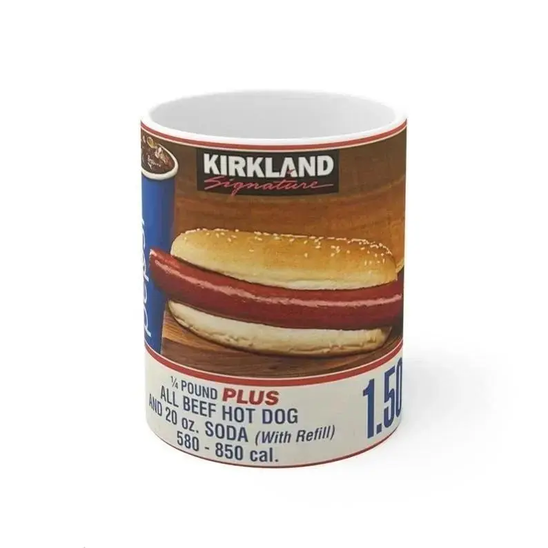 Costco Hot Dog Ceramic Mug Coffee 11Oz And 15Oz