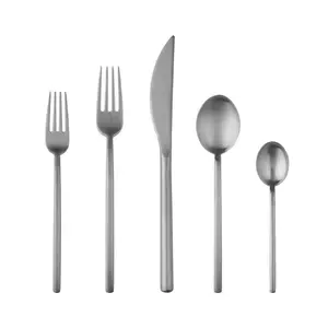 Mepra Due Brushed Silver 20-Piece Flatware Set