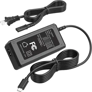 65W USB C Jump Starter Charger Fit for  Boost X GBX45 Power Cord AC Adapter for  Portable Jump Starter 1250A GBX55 GBX75 1750A 2500A GBX155 4250A GBC011  Plug  for Boost Air AX65