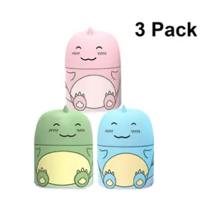 3PCS Toilet Bowl Cleaner Bottle, Cute Dinosaur-Shaped Bathroom Toilet Tank Cleaner with Ocean, Jasmine, and Peach Scent