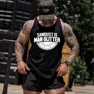 Sawdust Is Man Glitter" Funny Woodworking Tank Top - Men's Carpenter Builder Graphic Sleeveless Shirt, Cool Handyman Dad Gift Hoodie - Sweatshirt