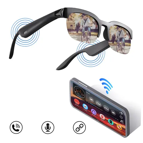 Smart Glasses,Wireless Headphone Smart Glasses for Listening To Music & Calling,Bluetooth-Compatible Creative Sports Smart Glasses,Wearable Tech Glasses,Men's Tech Gadgets 2025