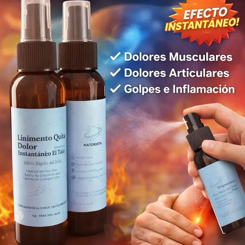 Aceite El Tata - Linimento Quita Dolor Instantáneo - Alivio Rápido de Dolores Musculares Articulares y Golpes